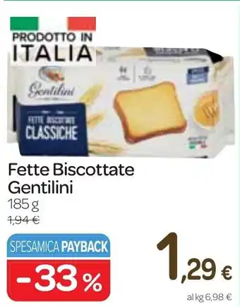 Fette Biscottate Gentilini 185 g