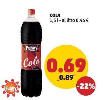 PENNY Funny COLA 1,5 l offerta