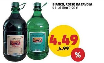PENNY BIANCO, ROSSO DA TAVOLA 5 l offerta