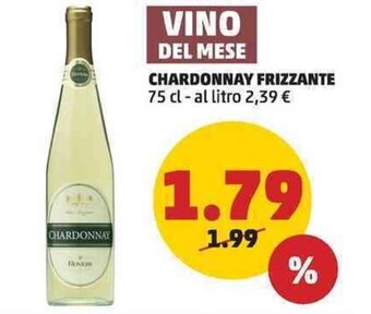 PENNY VINO DEL MESE CHARDONNAY FRIZZANTE 75 cl offerta