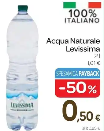Carrefour Acqua Naturale Levissima 2 l offerta