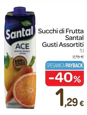 Carrefour Succhi di Frutta Santal Gusti Assortiti 1 l offerta