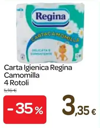 Carrefour Carta Igienica Regina Camomilla 4 Rotoli offerta