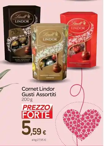 Carrefour Cornet Lindor Gusti Assortiti 200 g offerta