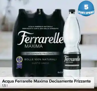 Carrefour Acqua Ferrarelle Maxima Decisamente Frizzante 1,51 offerta