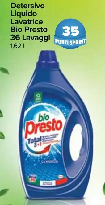 Carrefour Detersivo Liquido Lavatrice Bio Presto 36 Lavaggi 1,62 l offerta