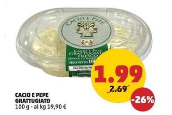 PENNY CACIO E PEPE GRATTUGIATO 100 g offerta