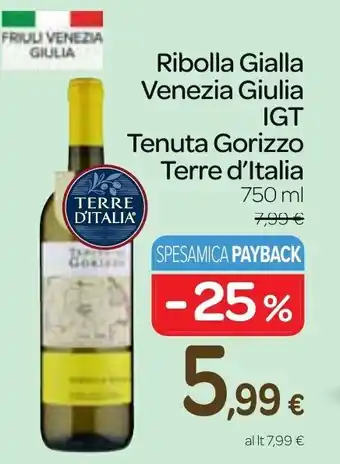 Carrefour Ribolla Gialla Venezia Giulia IGT Terre d'Italia 750 ml offerta