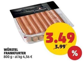 PENNY WÜRSTEL FRANKFURTER 800 g offerta