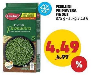 PENNY PISELLINI PRIMAVERA FINDUS 875 g offerta