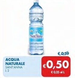 MD Discount Sant'anna acqua naturale offerta