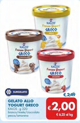 MD Discount Kalos gelato allo yogurt greco offerta
