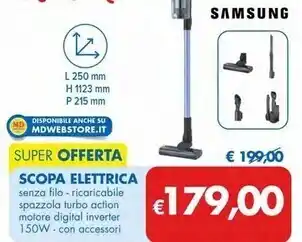 MD Discount Samsung scopa elettrica offerta