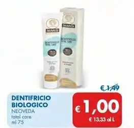 MD Discount Neoveda - dentifricio biologico offerta