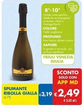 MD Discount Spumante ribolla gialla offerta
