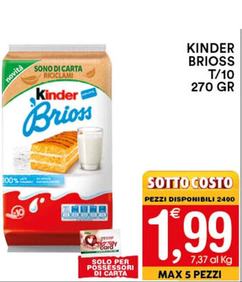 Gecop KINDER BRIOSS T/10 270 GR offerta