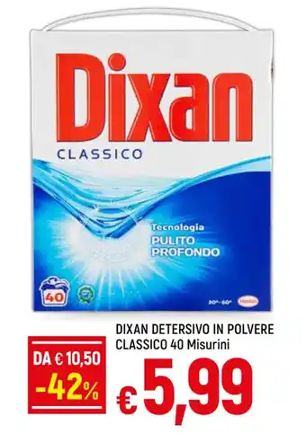 A&O DIXAN DETERSIVO IN POLVERE CLASSICO 40 Misurini offerta