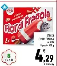 Conad City Algida stecco fior di fragola offerta