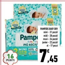 Conad City Pampers baby dry offerta