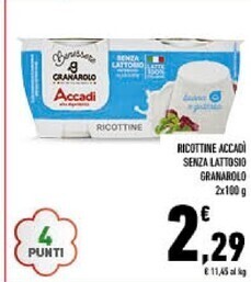 Conad City Granarolo ricottine accadi senza lattosio offerta