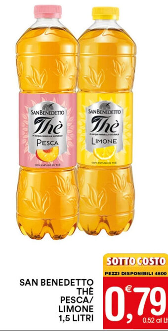 Gecop SAN BENEDETTO THÈ PESCA/ LIMONE 1,5 LITRI offerta