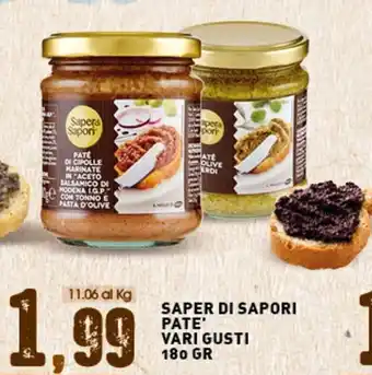 Gecop SAPER DI SAPORI PATE' VARI GUSTI 180 GR offerta