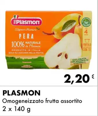 Iper Tosano Plasmon Omogeneizzato frutta assortito 2 x 140 g offerta