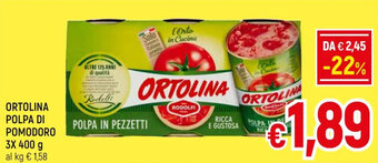 A&O ORTOLINA POLPA DI POMODORO 3x 400 g offerta