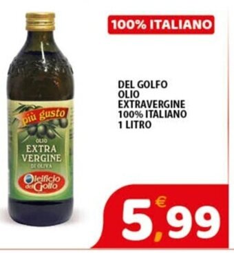 Premium Supermercati DEL GOLFO OLIO EXTRAVERGINE 100% ITALIANO 1 LITRO offerta