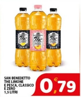 Premium Supermercati SAN BENEDETTO THE LIMONE E PESCA, CLASSICO E ZERO 1,5 LITRI offerta