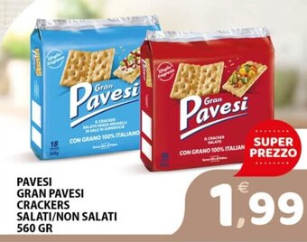 Premium Supermercati PAVESI GRAN PAVESI CRACKERS SALATI/NON SALATI 560 GR offerta
