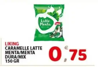 Premium Supermercati LIKING CARAMELLE LATTE MENTA/MENTA DURA/MIX 150 GR offerta