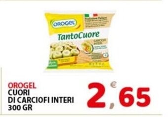 Premium Supermercati OROGEL CUORI DI CARCIOFI INTERI 300 GR offerta