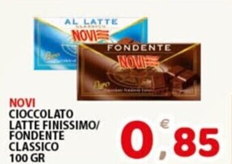 Premium Supermercati NOVI CIOCCOLATO LATTE FINISSIMO/ FONDENTE CLASSICO 100 GR offerta