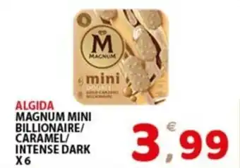 ALGIDA MAGNUM MINI BILLIONAIRE/ CARAMEL/ INTENSE DARK X 6