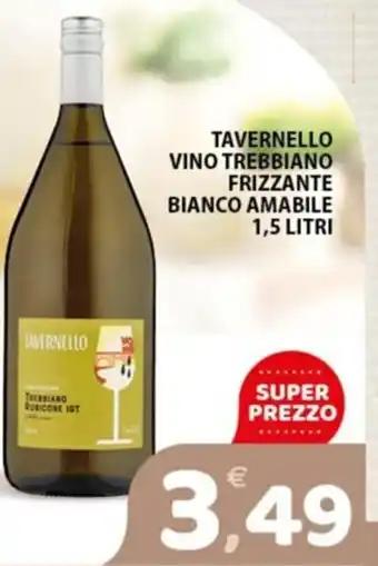 Premium Supermercati TAVERNELLO VINO TREBBIANO FRIZZANTE BIANCO AMABILE 1,5 LITRI offerta