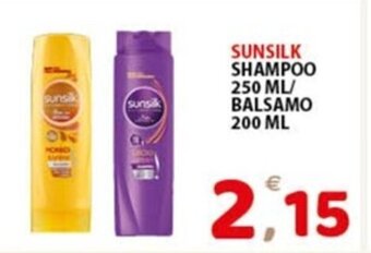 Premium Supermercati SUNSILK SHAMPOO 250 ML/ BALSAMO 200 ML offerta