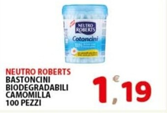 Premium Supermercati NEUTRO ROBERTS BASTONCINI BIODEGRADABILI CAMOMILLA 100 PEZZI offerta