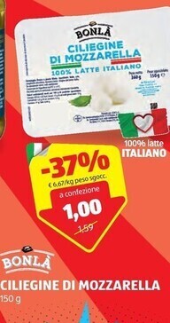 ALDI Bonlà ciliegine di mozzarella offerta