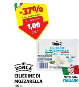 ALDI Bonlà ciliegine di mozzarella offerta
