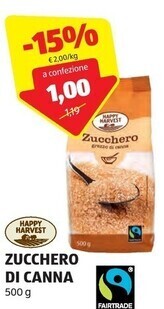 ALDI Happy harvest zucchero di canna offerta