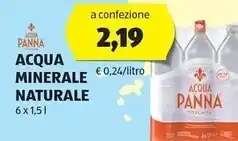 ALDI Acqua panna acqua minerale naturale offerta