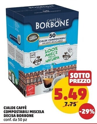 PENNY Caffe borbone cialde caffè compostabili miscela decisa offerta