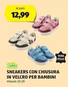 ALDI Sneakers con chiusura in velcro per bambini offerta