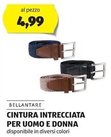 ALDI Bellantare - cintura intrecciata per uomo e donna offerta