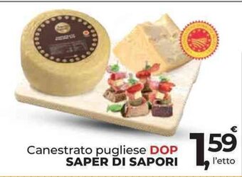 Supermercati Dok Canestrato pugliese DOP SAPER DI SAPORI offerta