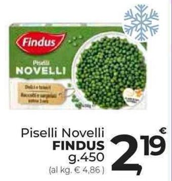 Supermercati Dok Piselli Novelli FINDUS g..450 offerta