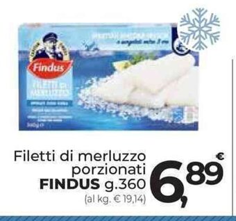 Supermercati Dok Filetti di merluzzo porzionati FINDUS g.360 offerta