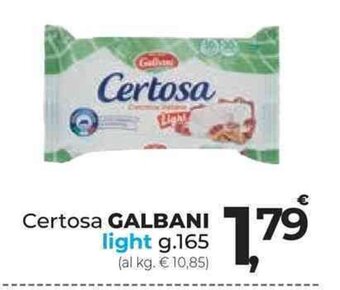 Supermercati Dok Certosa GALBANI light g.165 offerta