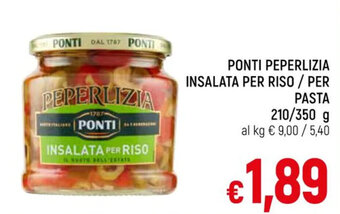 A&O PONTI PEPERLIZIA INSALATA PER RISO / PER PASTA 210/350 g offerta